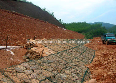 comprar La malla de alambre del palique/el PVC hexagonales reforzados de la red de la jaula de la piedra cubrió el entrenamiento del río del alambre Fabricación en línea