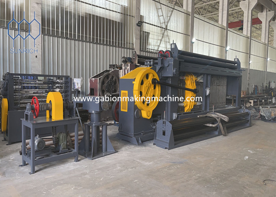 Máquina de malla de gabión totalmente automática 4m/min Velocidad para hacer malla de piedra