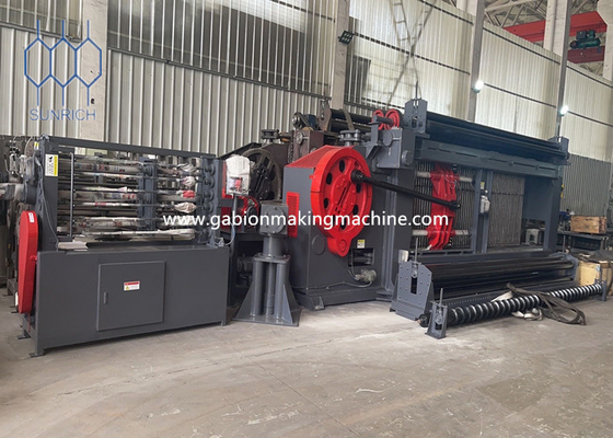 Línea de producción de Gabión de alambre de acero galvanizado con sistema de control PLC avanzado
