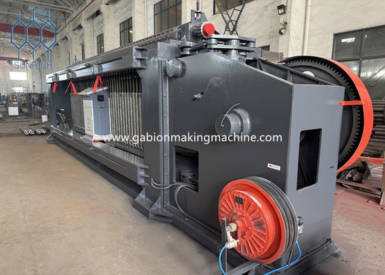 Máquina de tejido de cestas de Gabión de alambre de acero galvanizado automático profesional