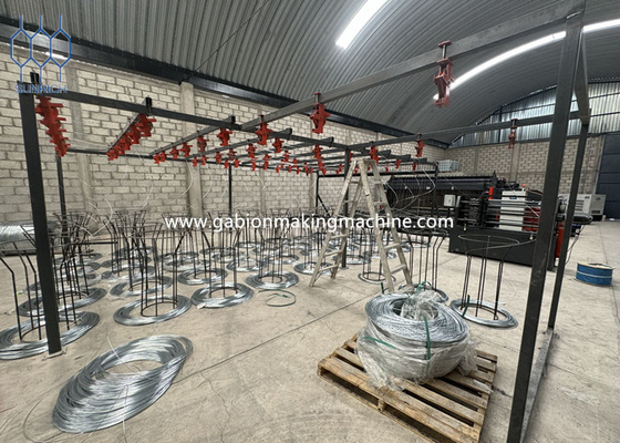 Máquina de caja de gabión controlada por PLC para jaulas de malla de alambre de acero resistente